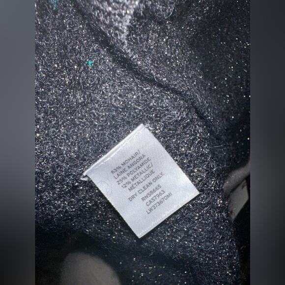 LEWIT Angora Mohair Lightweight Sweater NWT Metallic Gold Threads Sz XL - Picture 9 of 12